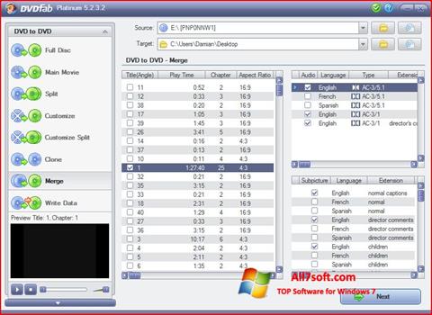 Screenshot DVDFab Windows 7