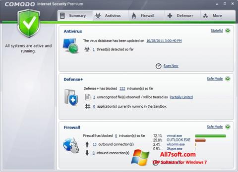 Screenshot Comodo Internet Security Premium Windows 7