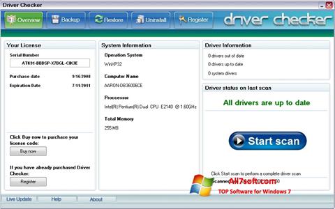 Screenshot Driver Checker Windows 7
