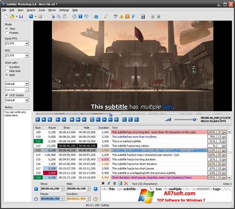 Screenshot Subtitle Workshop Windows 7