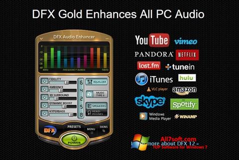 Screenshot DFX Audio Enhancer Windows 7