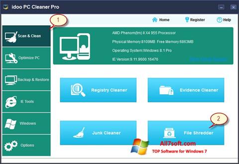 Screenshot PC Cleaner Windows 7