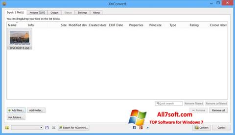 Screenshot XnConvert Windows 7