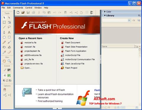 Screenshot Macromedia Flash Player Windows 7