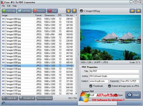 Screenshot Image To PDF Converter Windows 7