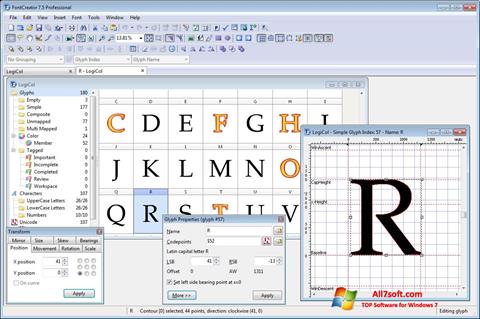 Screenshot Font Creator Windows 7