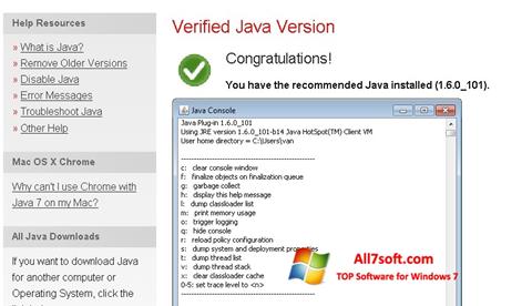 Screenshot Java Windows 7