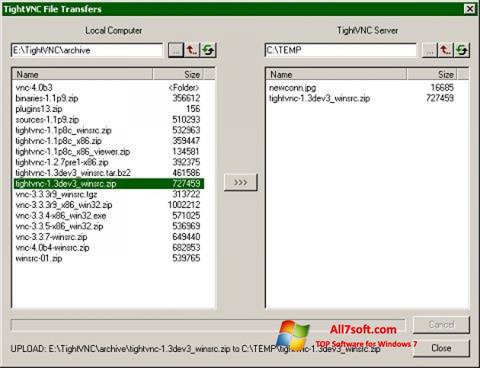 Screenshot TightVNC Windows 7