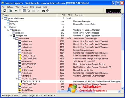 Screenshot Process Explorer Windows 7